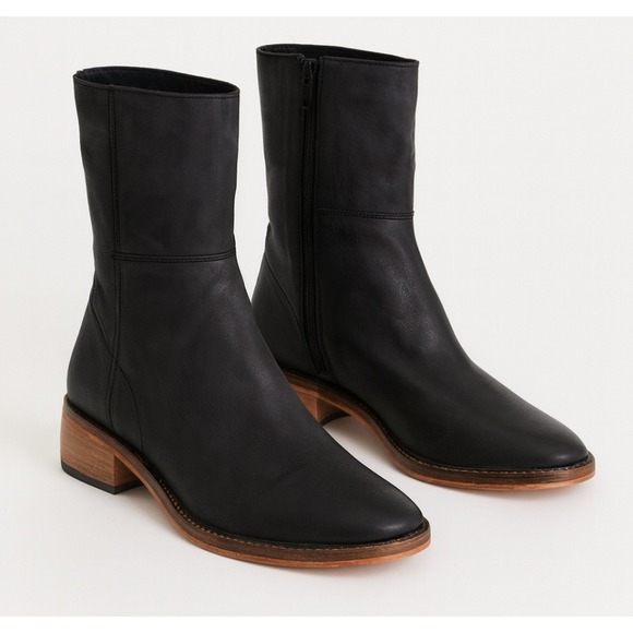 Free People Shoes - Free People Leo Ankle Boots Women's EU 40 US 10 Leather Block Heel Black